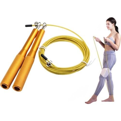 Unisex Bearing Jump Cord Steel Wire Tangle-Free Adjustable Skipping Rope Speed Equipment home office gym students sliming tools