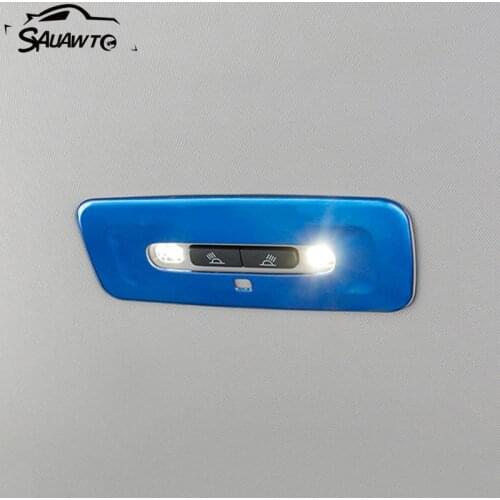 Stainless Steel Car Rear Roof Reading Light Lamp Trim Cover Interior Decoration for Toyota Camry XV70 2018 2019 2020 Accessories