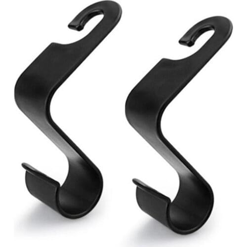 2pcs Universal Car Seat Headrest Back Hook Portable Hanger Holder Storage For Car Bag Purse Cloth Decoration Car Accessories