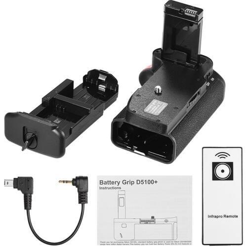 Andoer Vertical Battery Grip Holder for Nikon D5100 D5200 DSLR Camera EN-EL 14 Battery Powered Camera Acceseries