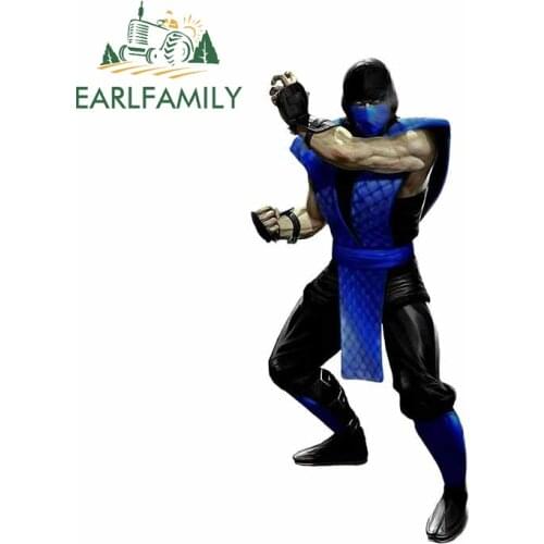 EARLFAMILY 13cm x 6cm for Arcade Mortal Combat Smoke Car Stickers Motorcycle Trunk RV Decal Cartoon Motorcycle Vinyl Car Wrap