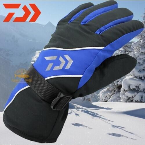 2021 Winter DAIWA Fishing Gloves Cycling Windproof Gloves DAWA Fishing Gloves Waterproof Unisex Ski Warm Gloves Windbreak Gloves