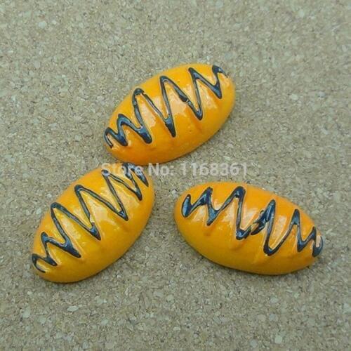 1pcs/lot resin flat back chocolate bread 19mm Cabochons Jewelry Mobile Phone Hairpin Headwear DIY Accessories B204-7