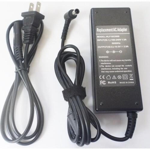 19.5V 3.9A AC Adapter Charger Power Supply Cord For Sony Vaio PCG-R PCG-E PCG-F PCG-NV VPCB VPCCW VPCEB VPCF VPCS VPCW VPCY VPCZ