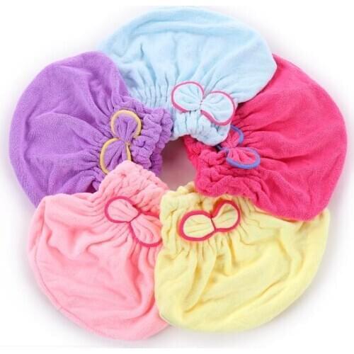 200pcs/lot Microfibre Shower Cap Quick Drying Bathing Wrapped Towels Bathroom Hats Quickly Dry Hair Hat Bath Accessory