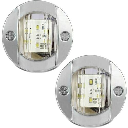 4Pcs 12V IP67 Waterproof Blue Round Marine Boat Stern Light 6-LED Indicator Lamp For Universal Vehicles Yacht Accessory ABS