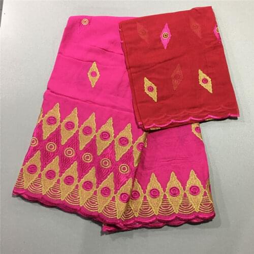 5 Yard Dry Lace Fabric Latest Heavy Beaded Embroidery African 100% Cotton Swiss Voile Popular Dubai Style For Party Wedding 2L32