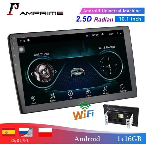 AMPrime 10.1" Car Multimedia Player 2 din Android Car Stereo Radio Bluetooth WIFI Audio Mirrorlink MP5 Player With Rear Camera
