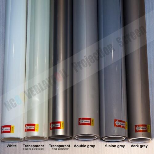 Free delivery cost (1.524x4.57m) Dark grey Rear Projection film and 1.524x1.96meters transparent rear projection film
