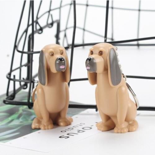 FREE SHIPPING by FEDEX 100pcs/lot New Beagle Dog Key Chains LED Beagle Keyrings with Sound Dog Key Holders