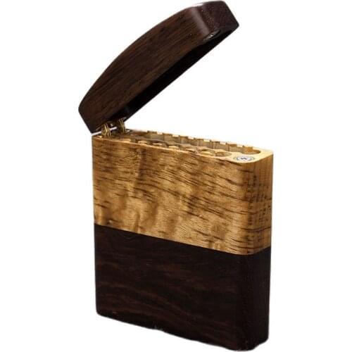 14 pcs 84mm Cigarette Wooden Cigarette Case Storage Box Magnet Adsorption Flap