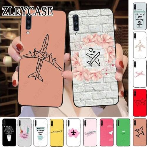 Funny Travel Map plane coffee Soft Phone Case For Samsung Galaxy A50 A10 A20 A20E A20S A30S A40 A51 A70 A30 A6 A8 Mobile Cover