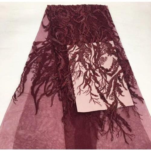 French Sequin Mesh Lace Fabric 2021 High Quality African Lace Fabric Embroidery Nigeria Mesh Tulle Lace Fabric XX37011