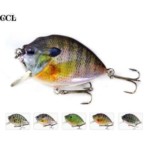 2.36Inch 14.5G Artificial Wobble Fishing Tackle Hard Plastic Sinking Crankbait Fishing Lure for Bass Pike Perch Bluegill Fishing