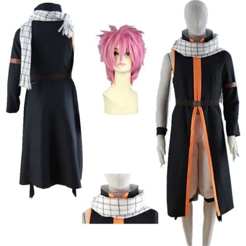 Anime cosplay Fairy Tail Natsu Dragneel Naze Wig Suit Halloween Cosplay Costume Halloween