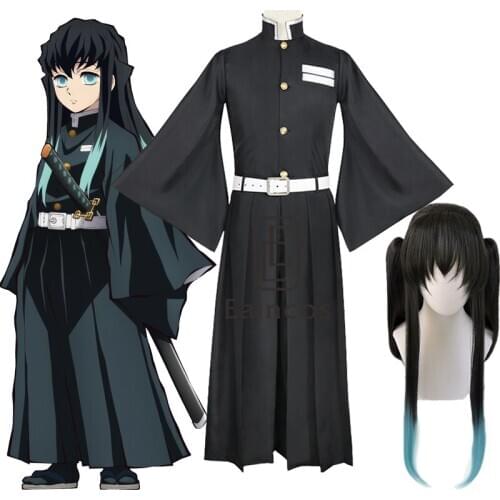 Anime Demon Slayer Kimetsu no Yaiba Tokitou Muichirou Uniform Cosplay Costume Halloween Carnival Kimono Costumes