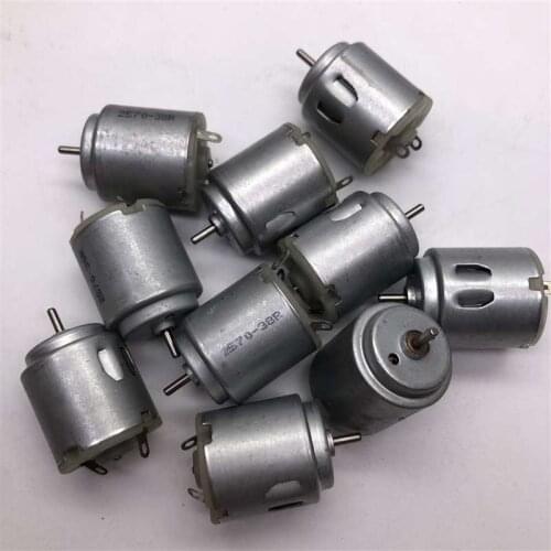 DC 3V-7.4V 6V Round 260 Electric Motor 14200RPM RC Car Toy Motor Strong Magnetic Carbon Brush Small Fan DIY Electric Toy Making