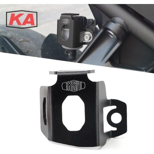 Laser Logo XSR For Yamaha XSR700 XSR900 2017-2020 CNC Motorcycle Rear Fluid Reservoir Guard Cover Protector Oil Cover Protection