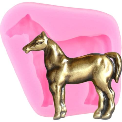 Horse Silicone Molds Animals Fondant Cupcake Topper Cake Decorating Tools Cookie Baking Candy Clay Chocolate Gumpaste Moulds
