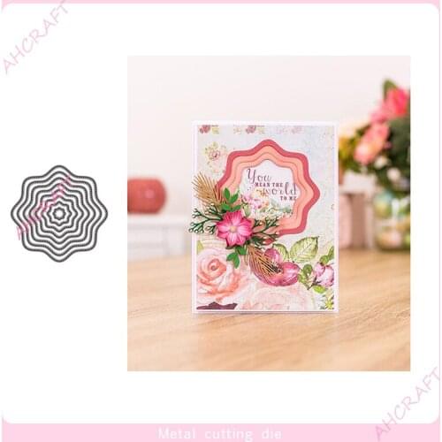 Flower type Base Border Metal Cutting Dies for DIY Scrapbooking Photo Album Decorative Embossing PaperCard Crafts Die2021