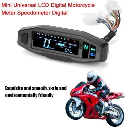 Mini Universal LCD Digital Motorcycle Meter Speedometer Digital Odo-meter Electric Motor Bike Tachometer