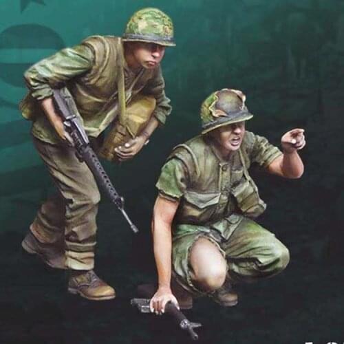 1/35 resin soldier model World War II military theme US soldier GK white model figure