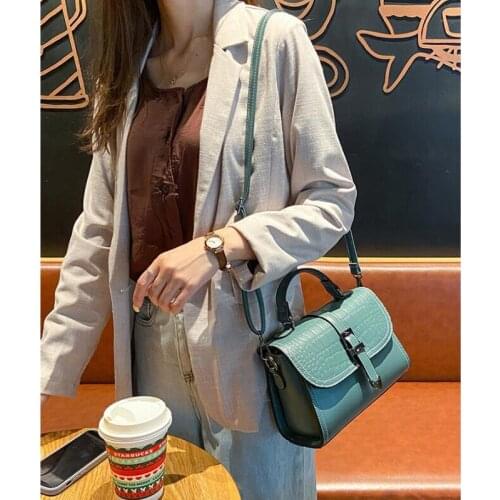 Fashion Square Shoulder Handbag Wild Casual Printed Crossbody Messenger Bag High Quality PU Leather Exquisite Ladies Bag