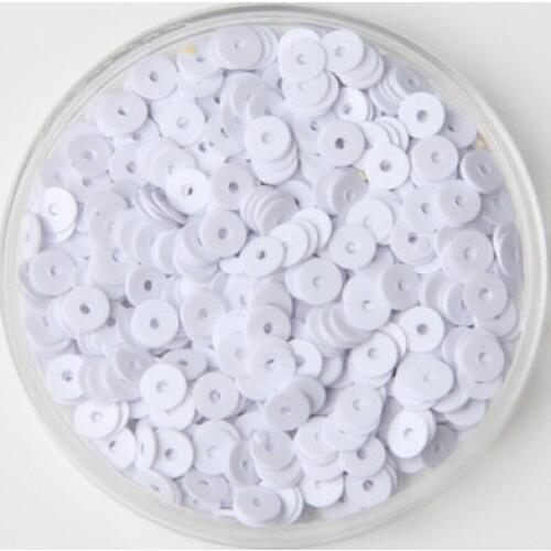 New Arrival-50g 5mm Flat Round Loose Sequins Paillettes Sewing Arts Crafts Good Quality 17# White Confetti