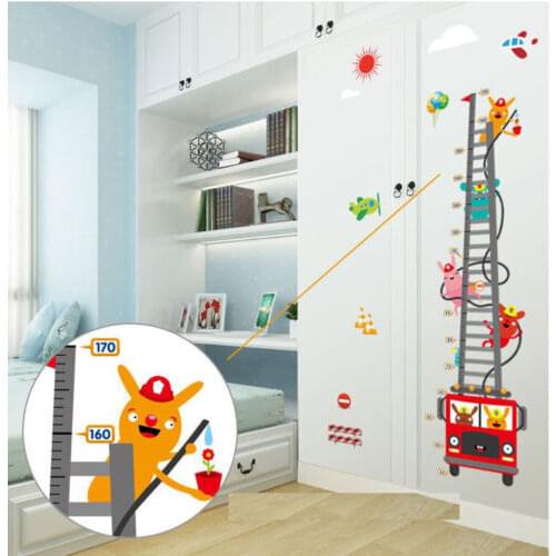Fire Truck Ladder Height Chart Girls Room Wall Sticker Vinyl Decal Nursery Decor DIY