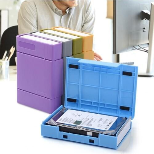 Solid Color Shockproof 3.5inch Hard Disk Drive Storage Container Case Cover