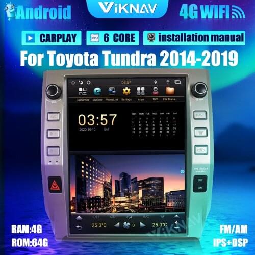 PX6 12.1inch Android Car Radio For Toyota Tundra 2014-2019 Car DVD Multimedia Player Auto Stereo Gps Navigation Carplay