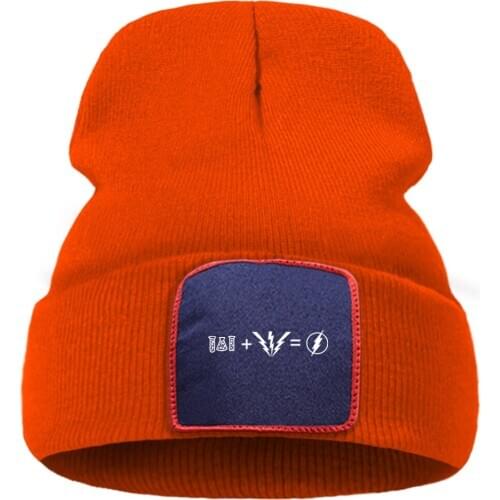 Lightning Print Skullies Beanie Hat Flexible Foldable Bonnet Cap Winter Cotton Hot Sale Knitted Caps Outdoor Warm Thick Hats