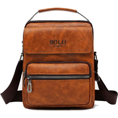 SUUTOOP Male PU Leather Business Waterproof Shoulder bags Messenger Bags Crossbody bags Pack Short Trip Travel For Men 2020
