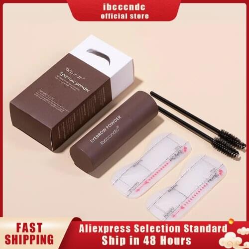 New Arrival Eyebrow Stamp Kit 10pcs Eyebrow Stencil Shaping Makeup Kit Perfect Eyebrows in Seconds Definer Brow Powder