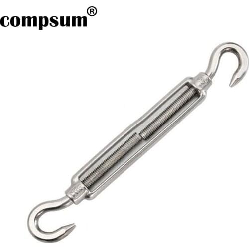 304 stainless steel turnbuckle Hook Hook rigging screw wire rope tensioning tightener tight rope Connector