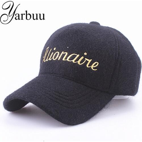 [YARBUU] Baseball Caps 2017 new fashion high quality winter hat cap for women and men cashmere hats snapback hats free shipping