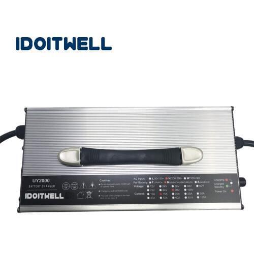 Customized 2000W adjustable current Battery Charger 24V 60A 50A 40A current 3 stages adjustable charger for lifepo4 lithium acid