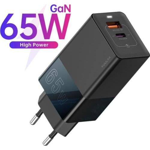 65W GaN Charger Quick Charge 4.0 3.0 USB A+C QC PD USB Charger Portable Fast Charger Travel Charge For IPhone Plug Laptop