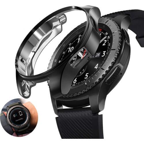 Protector Case for samsung Galaxy watch 46mm Gear S3 Frontier Cover soft TPU plated All-Around protective frame Accessories
