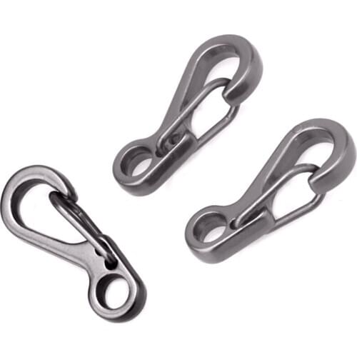 10Pcs/set Mini Spring Backpack Clasps Climbing Carabiners Keychain Camping Bottle Hooks Paracord Tactical Survival Gear