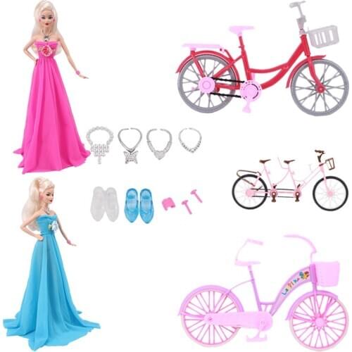 2 Set Fashion Accessories Doll Toys Jewelry & 8 Bicycles & 1 Locker For Babies Dolls Girls Toy Gift