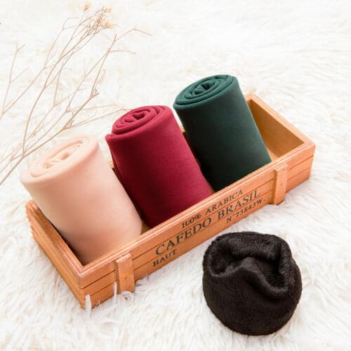 3 Pairs Womens Winter Warm Socks Thicken Thermal Nylon Cashmere Solid Color Socks Soft Snow Velvet Boots Floor Sleep Black Sock
