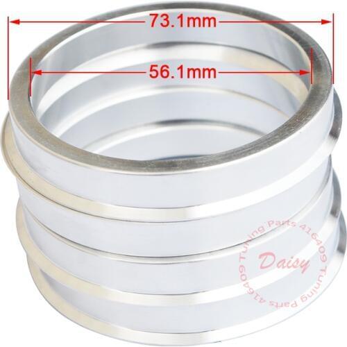 4pcs/lot) ID=56.1mm OD=73.1mm Aluminum Car Wheel Spacer Rings (56.1-73.1)