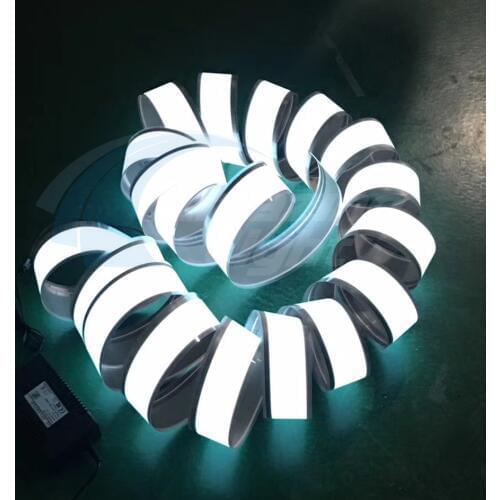 8cm x 2500cm yellow color Flexible Electroluminescent Tape EL Glowing strip With inverter which can adjust the Brightness