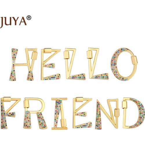 Juya Jewelry Making Clasps Accessories Trendy Letter Lock Hook Spiral Clasps DIY Necklace Bracelets Hand Made Fermoir Bracelet