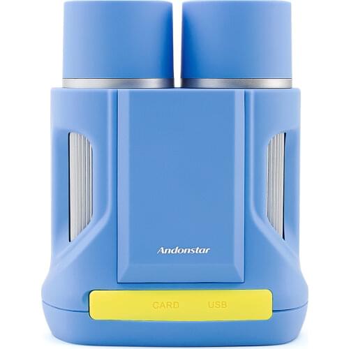 Andonstar New Digital Microscope & Telescope with 2 Inch LCD Screen 20-220X USB Microscope for kids and adult gifts Blue & Pink