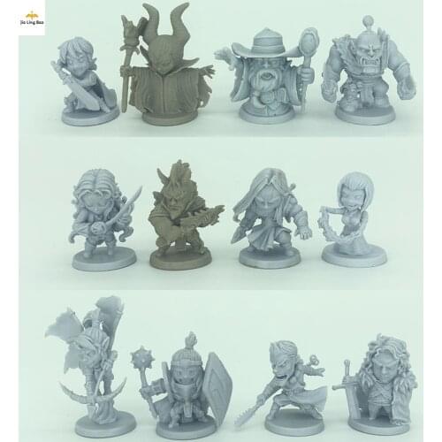 Arcadia Quest Board Game Figurines Unpainted Figure Model Building Kit Nendroid PVC Miniatures Wargame Figures Toys Diy Kits
