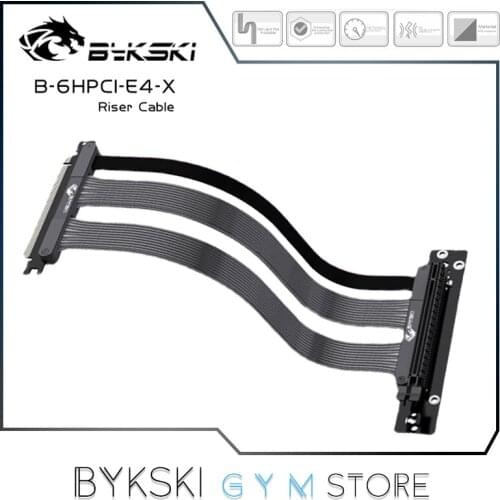 Bykski PCIe Riser Cable, Video Card GPU Extension Cable 90 Degree Vertical Plug-in PCIE4.0x16 Full Speed, B-6HPCI-E4-X