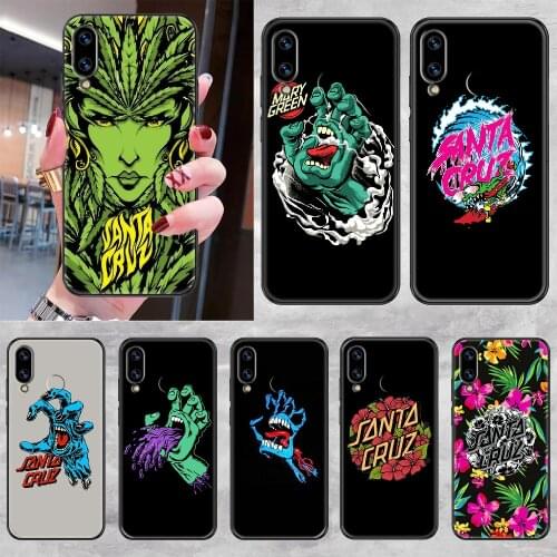 Santa Cruz Skateboards Phone case For Huawei Honor 6 7 8 9 10 10i 20 A C X Lite Pro Play black soft bumper art hoesjes silicone
