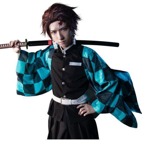 Demon Slayer Kamado Tanjirou Agatsuma Zenitsu Member Current Kimono Uniforms Cosplay Costume Free Shipping
